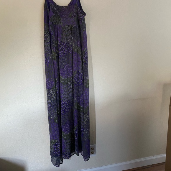 Purple Boho Paisley summer Maxi dress - Picture 6 of 6